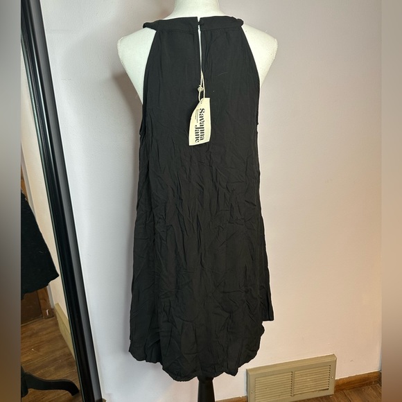 NWT Savanna Jane Black Halter Dress w/Embroidery large - Picture 7 of 10
